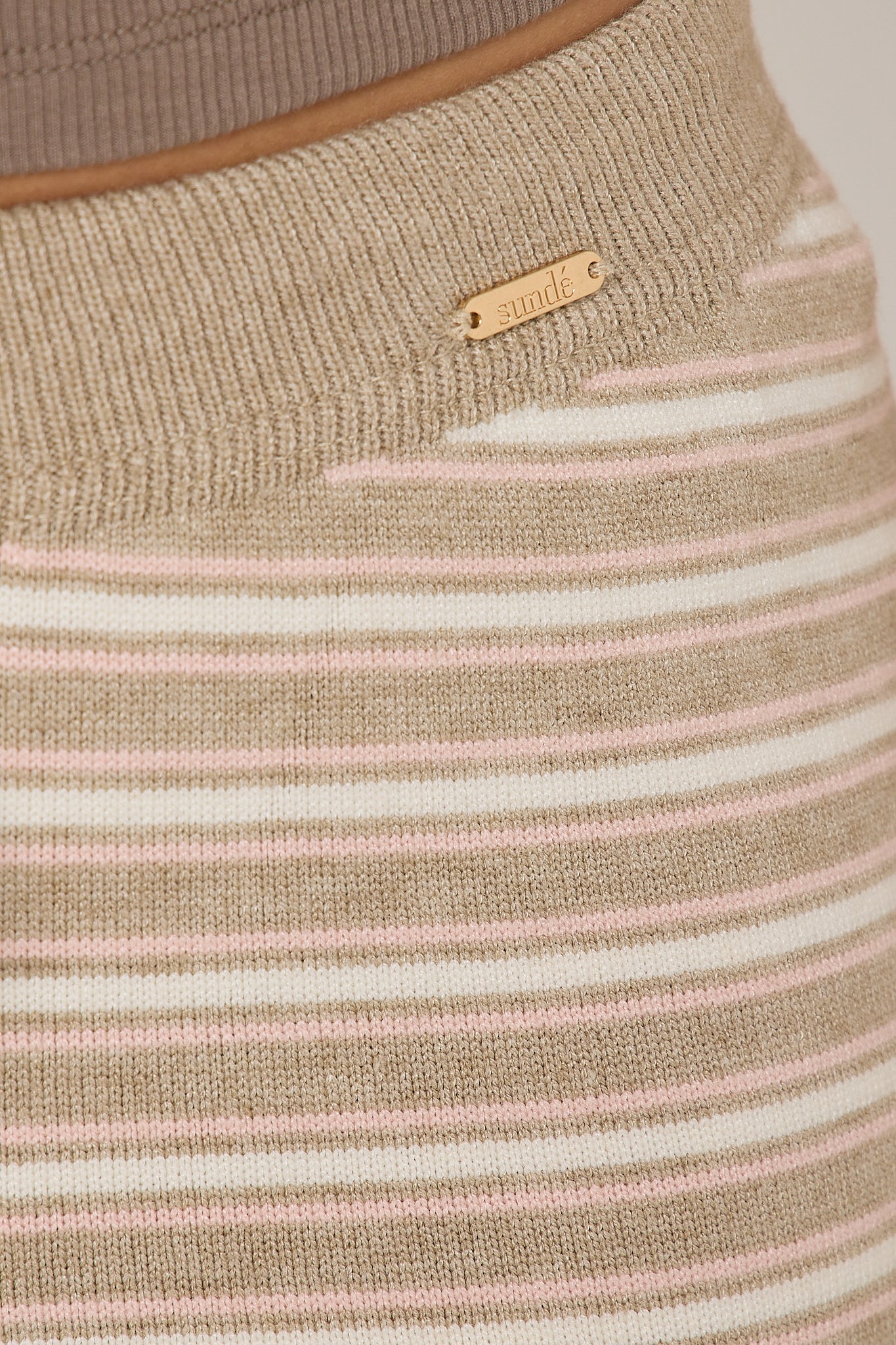 Thea Knitted Lounge Trousers - Mocha Pink
