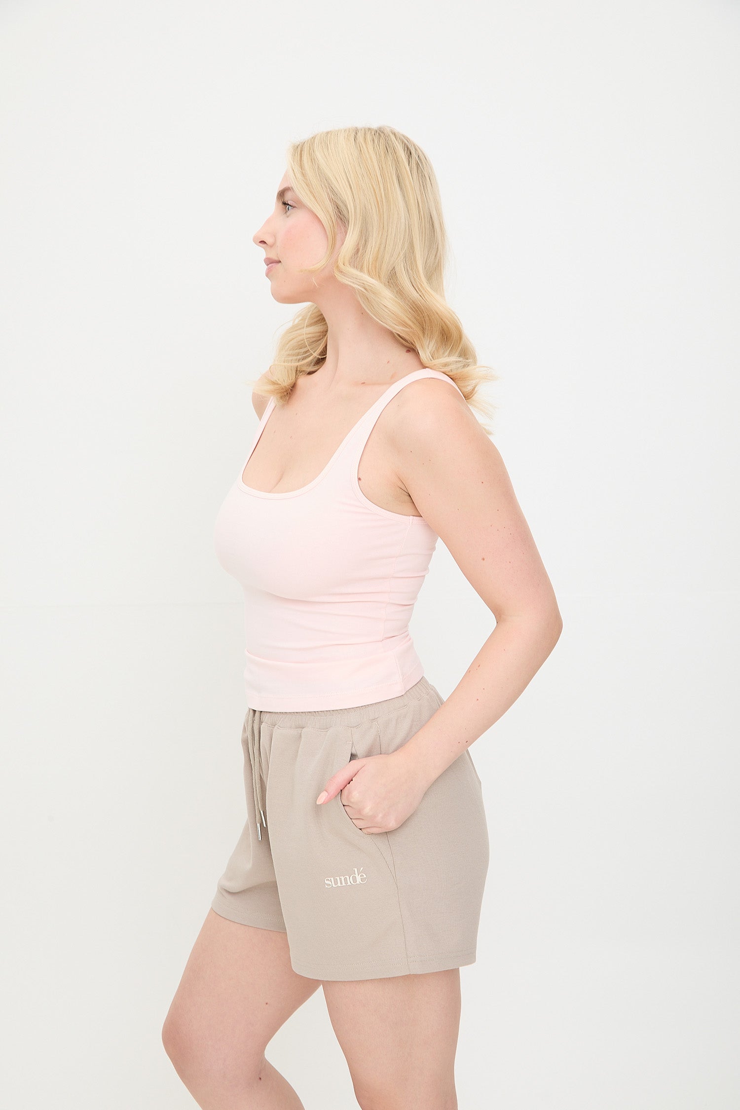 Cotton Blend Textured Short – Lightweight Summer Essential | Mocha