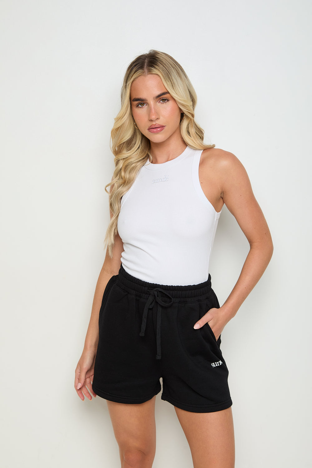 Modal Ribbed Racer Vest - White - Sunde