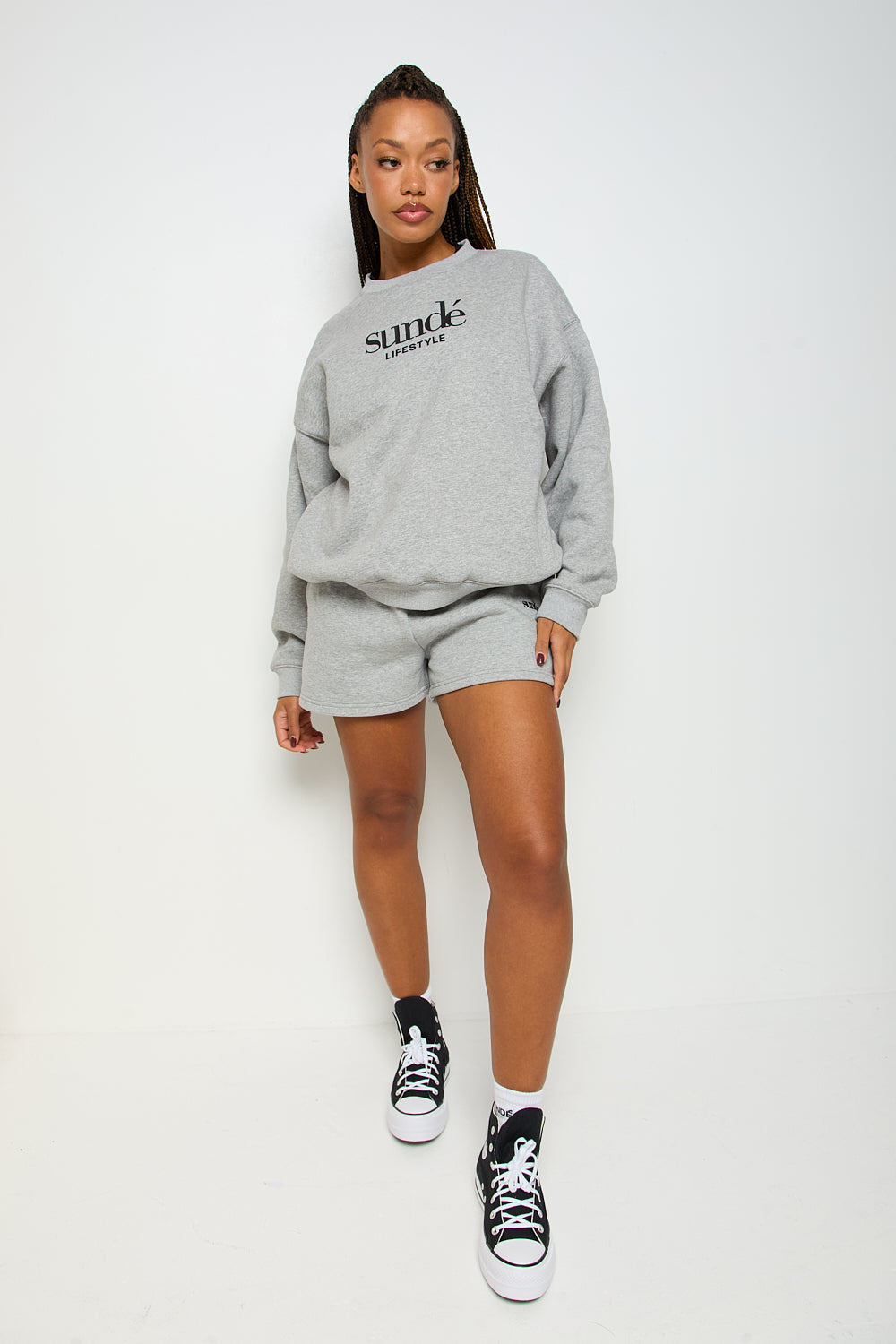 Soft Blend Oversized Sweatshirt - Grey Marl - Sunde