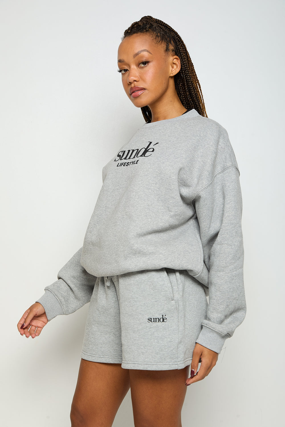 Soft Blend Oversized Sweatshirt - Grey Marl - Sunde