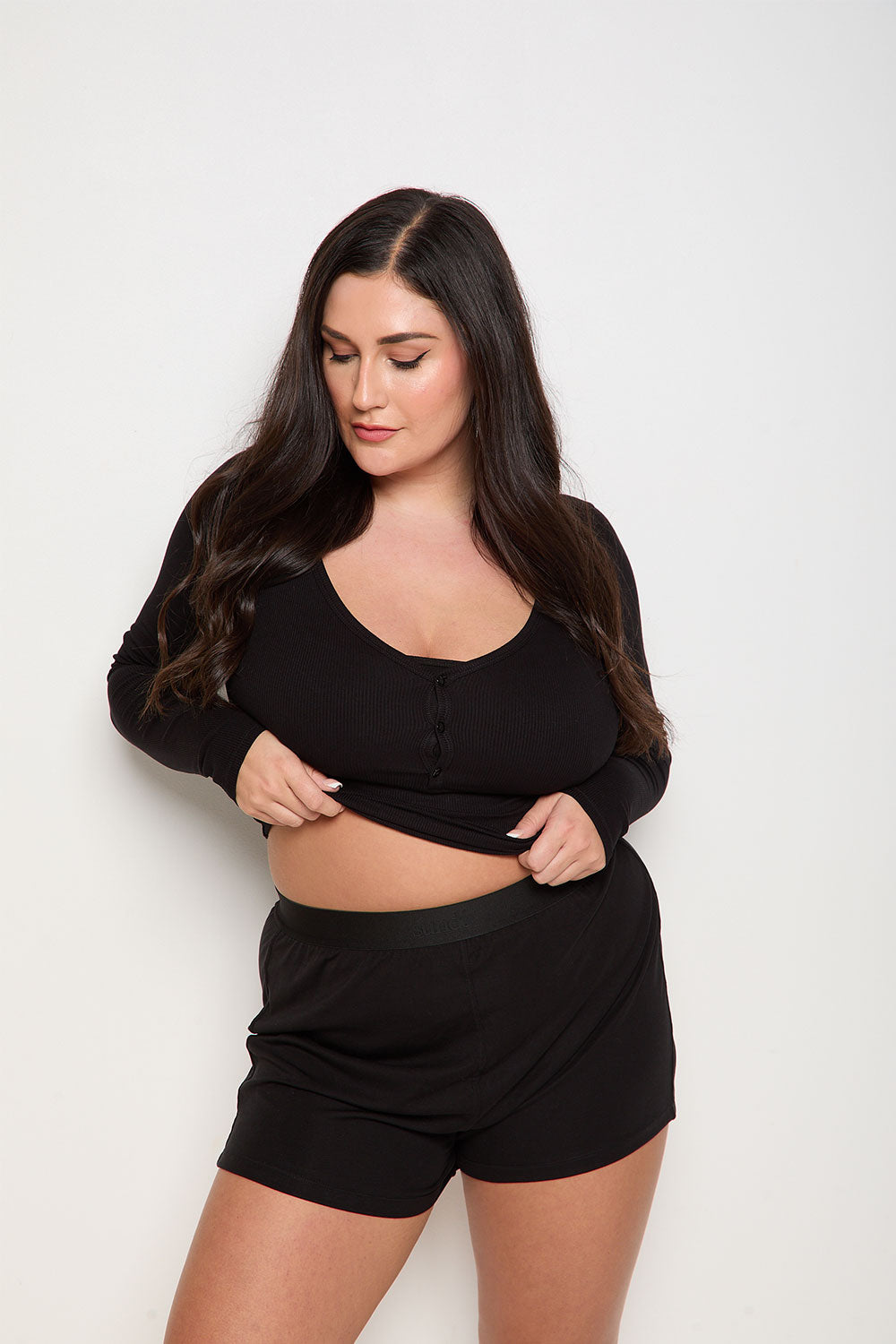 Super Soft Relaxed Boyfriend Boxer - Black - Sunde