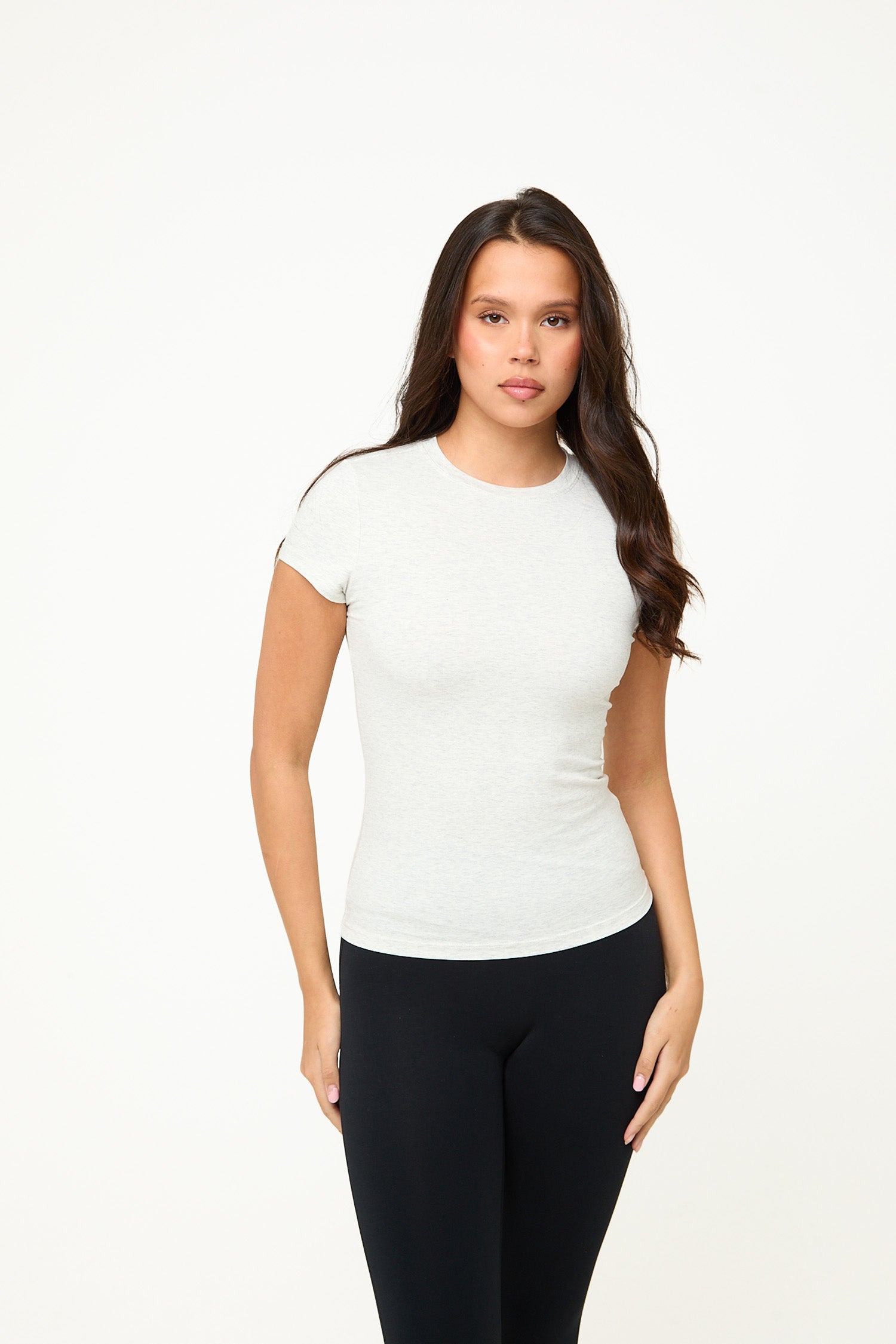 Cotton Baby Tee Basic – Everyday Fitted Tee | Ice Grey