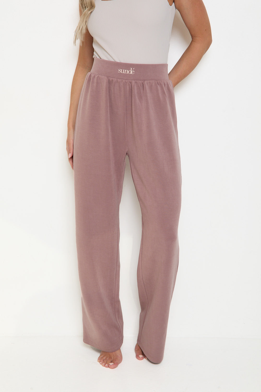 Soft Touch Lounge Flare Jogger – Rose Taupe (Limited Edition)