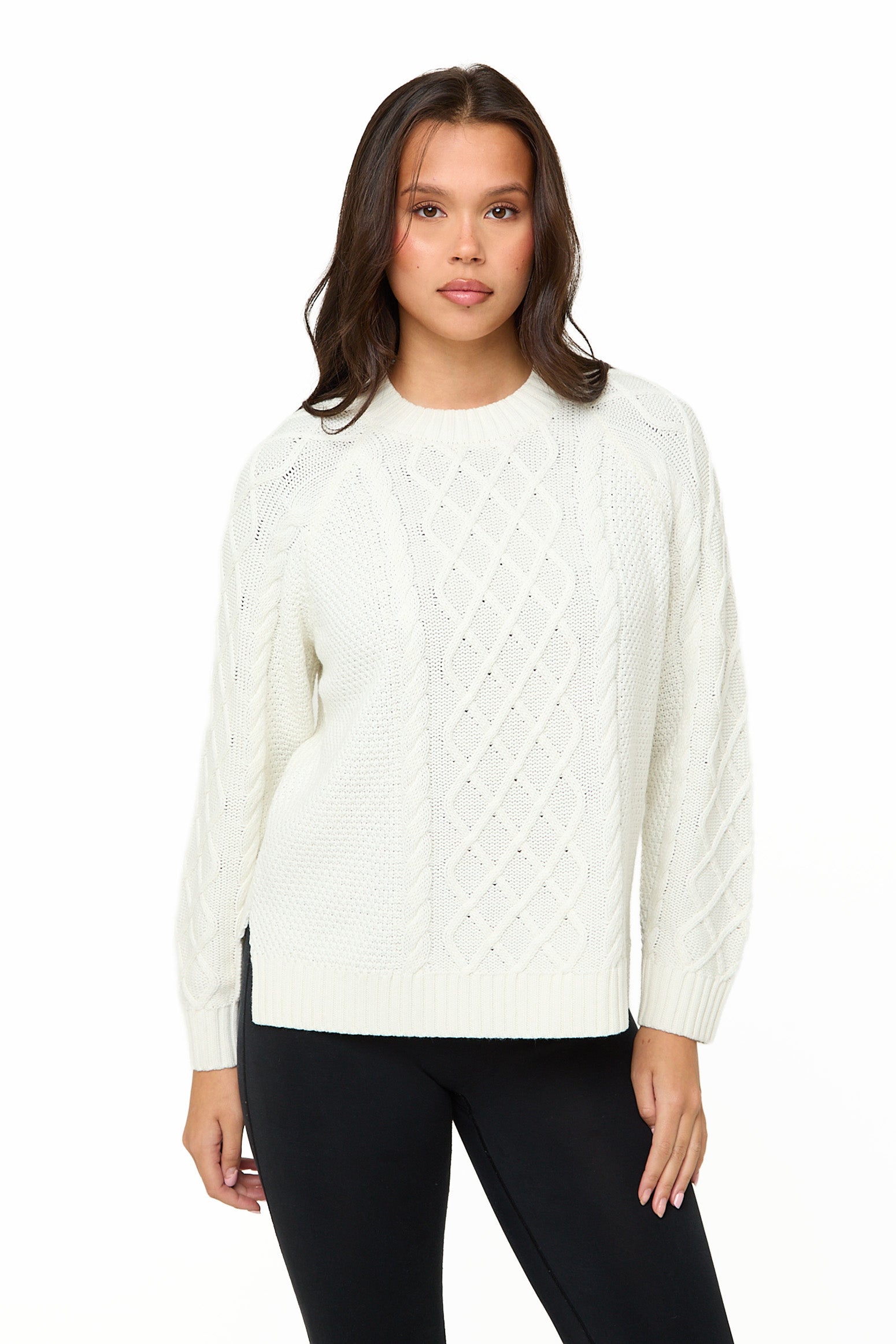 Cream Knitted Cable Jumper - Sunde - sundé
