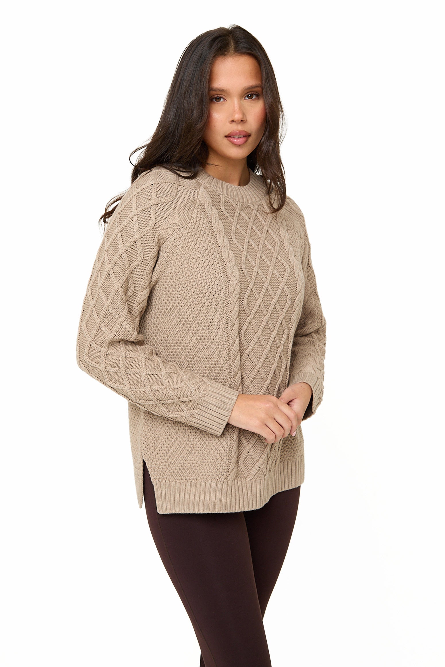 Mink Knitted Cable Jumper - Sunde - sundé