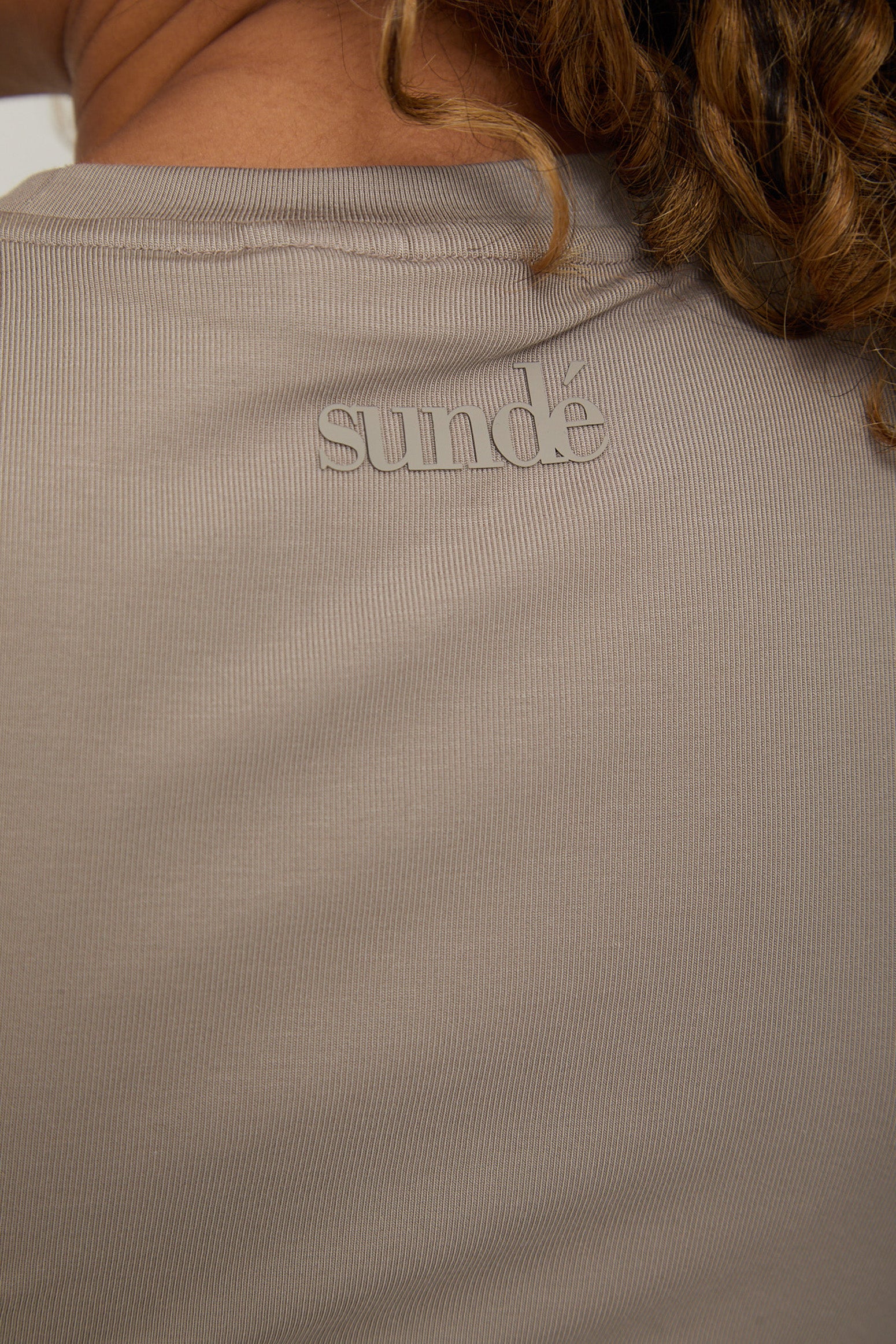 Lyocell Basic T-Shirt - Mink- Sunde