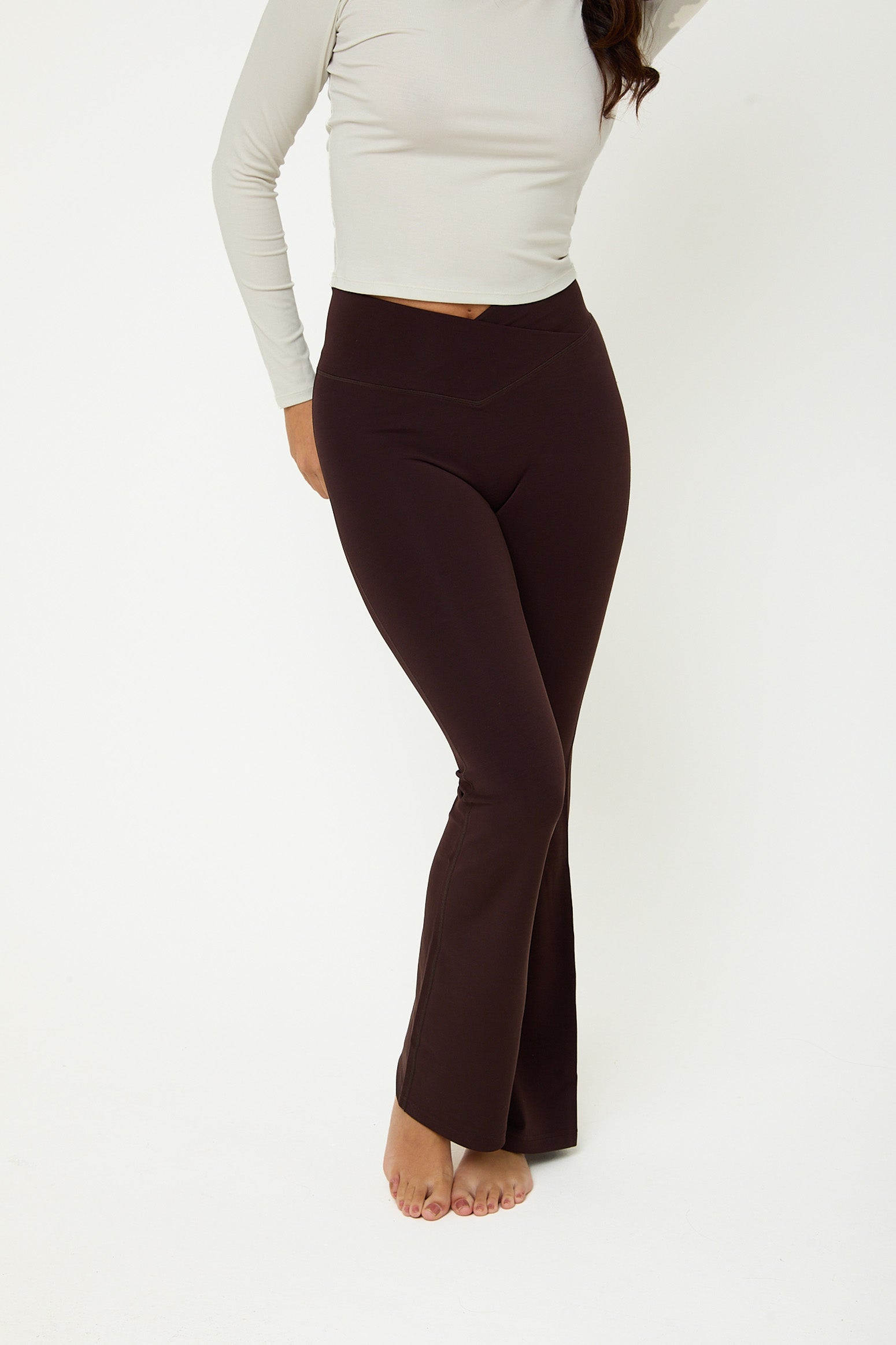 Lyocell Basic Long Sleeve Top - Coconut Cream- Sunde