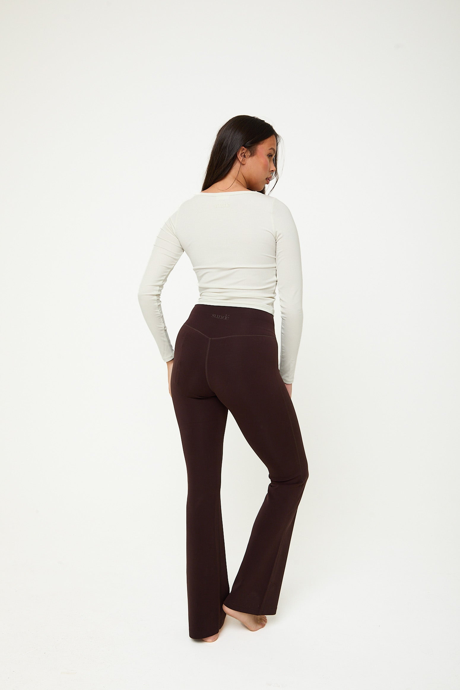 Lyocell Basic Long Sleeve Top - Coconut Cream- Sunde