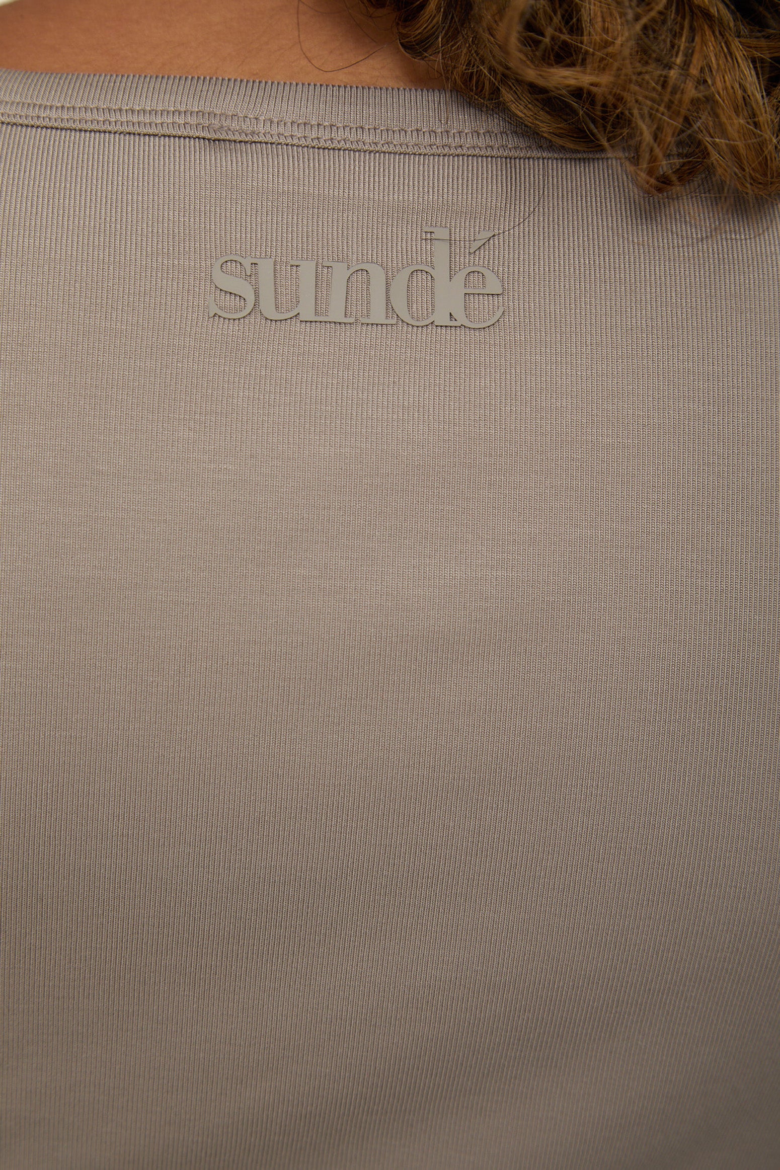 Lyocell Basic Long Sleeve Top - Mink- Sunde