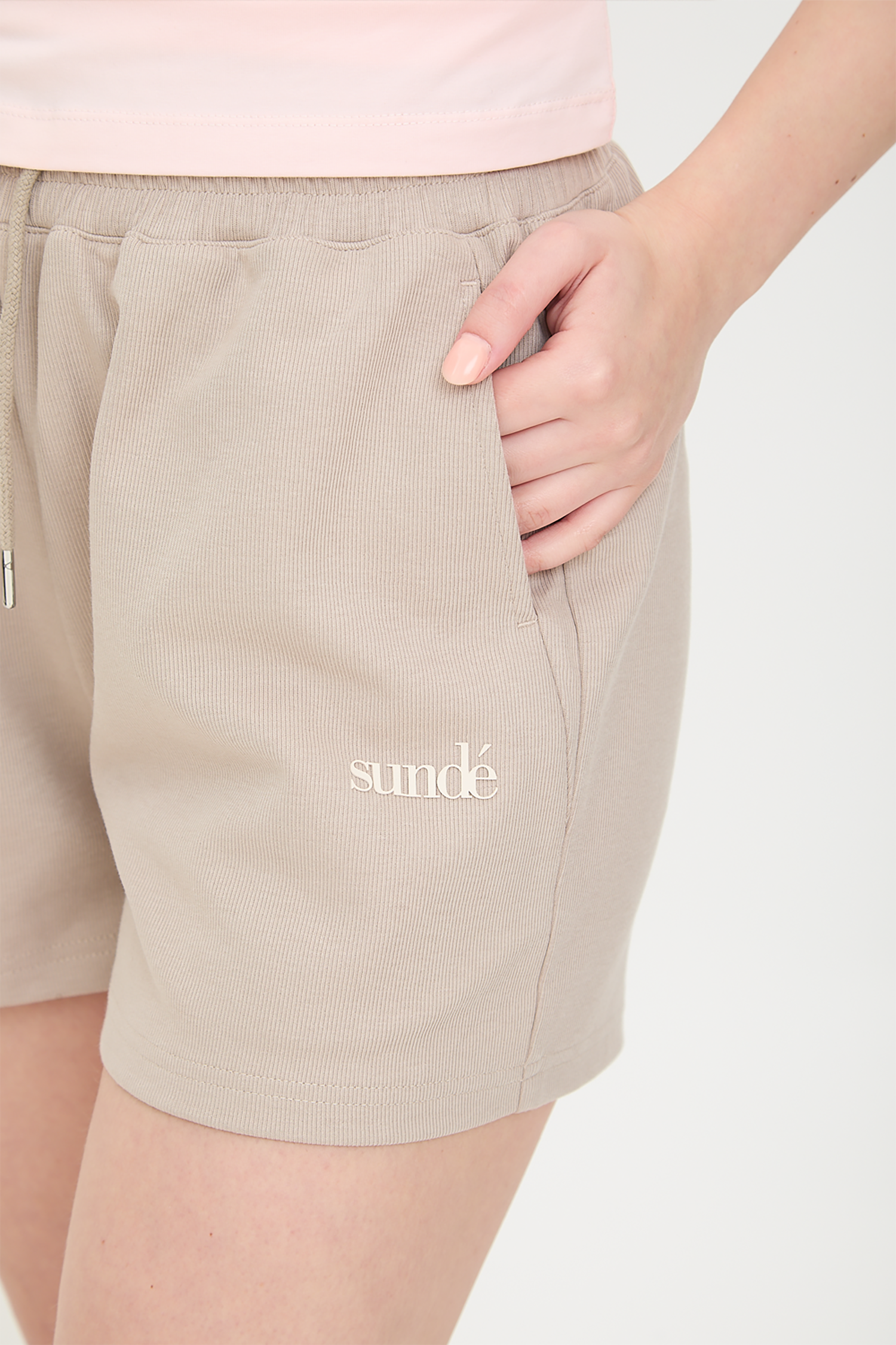 Cotton Blend Textured Short – Lightweight Summer Essential | Mocha