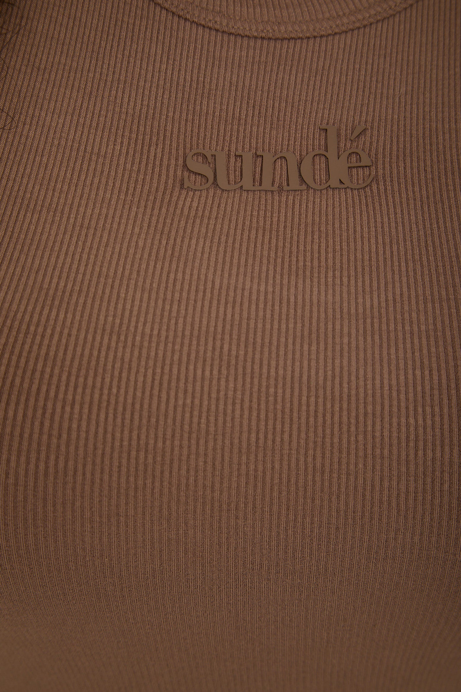 Modal Ribbed Racer Vest - Cinnamon - Sunde