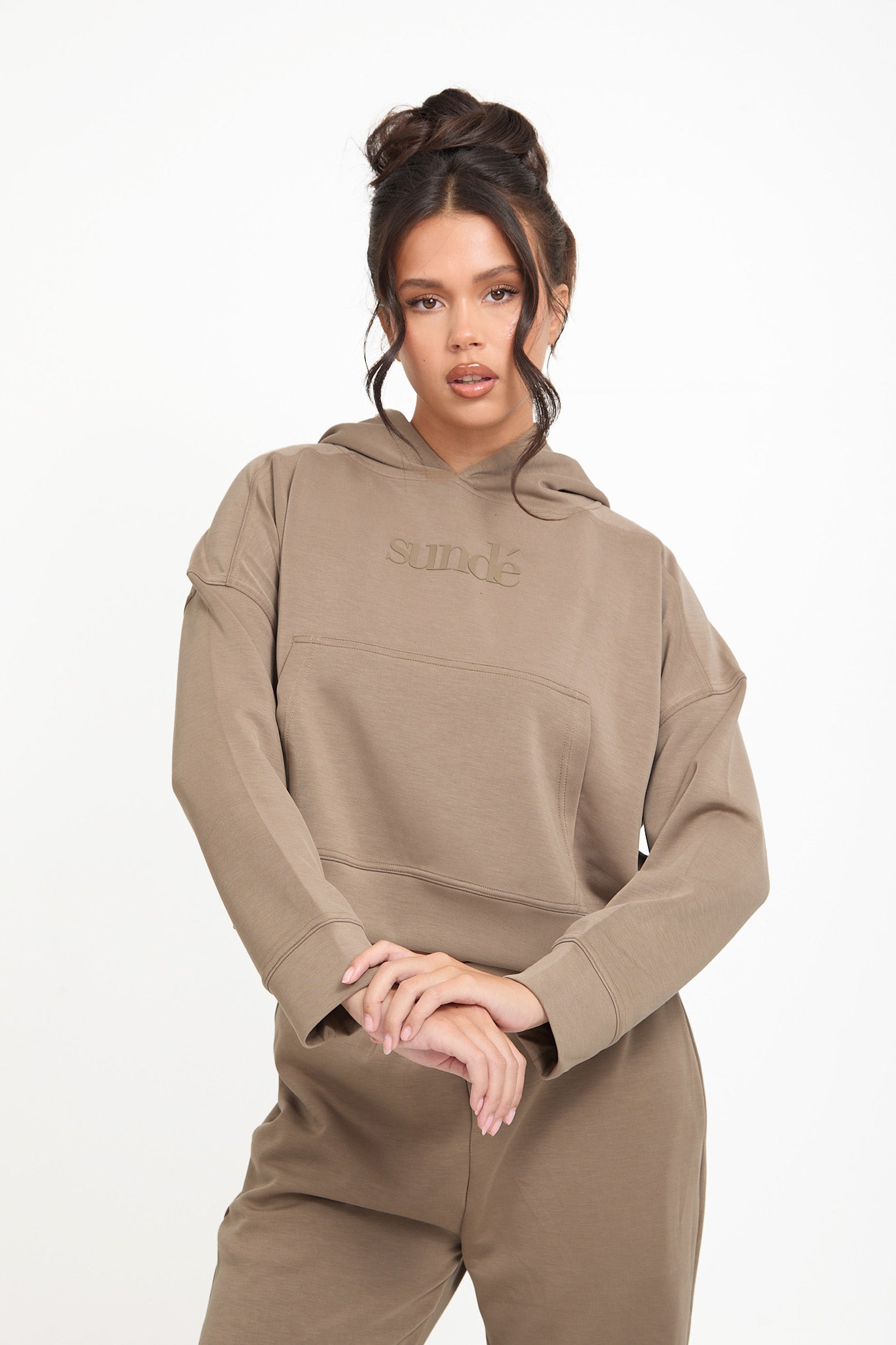 Soft Touch Boxy Lounge Hoodie - Mocha - Sunde