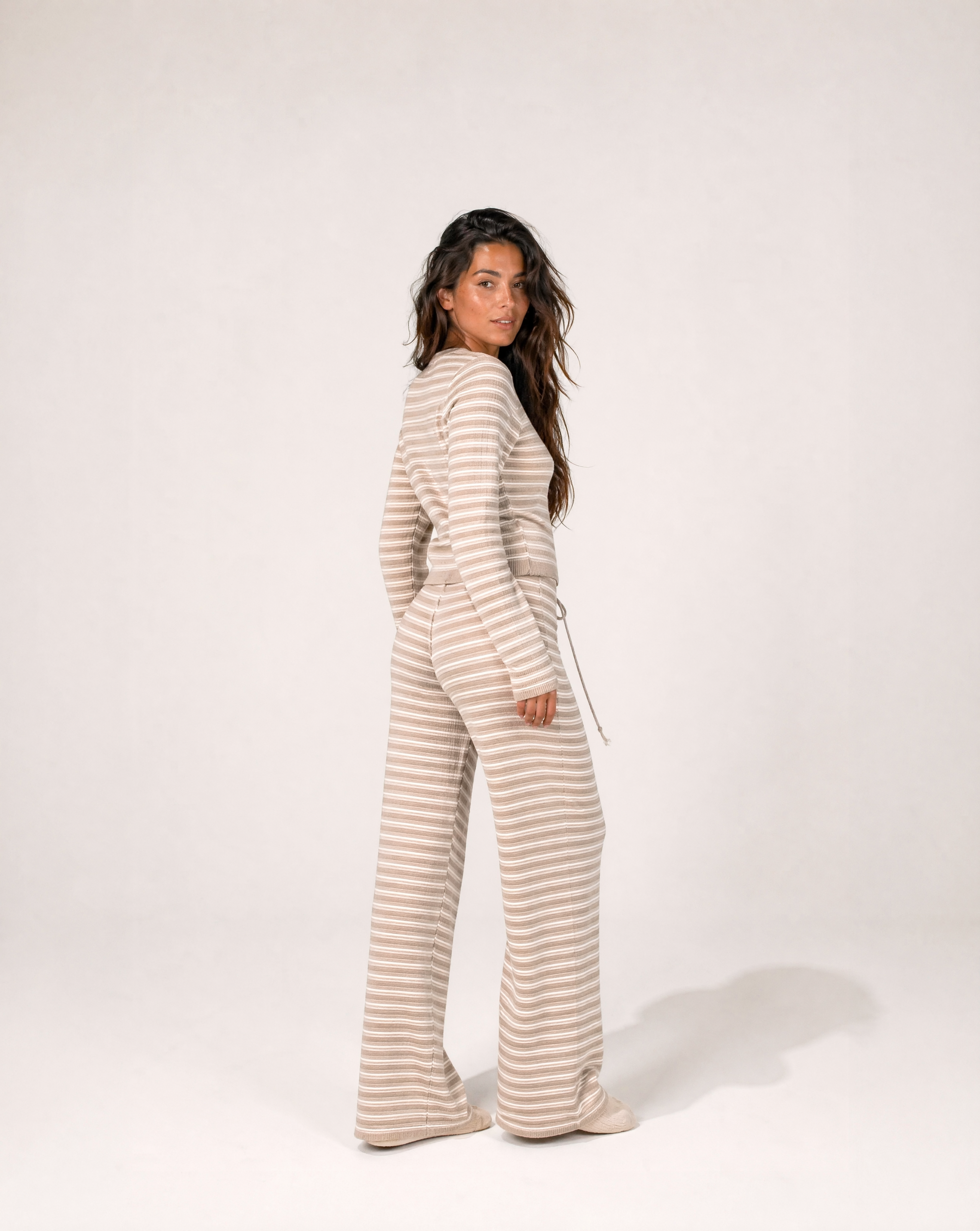 Pre- Order Thea Knitted Lounge Trousers - Mocha Pink