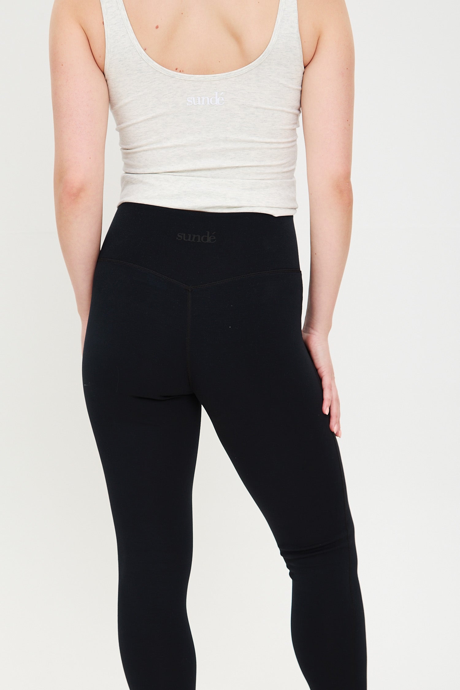 Velour Touch Wrap High-Waisted Leggings - Washed Black
