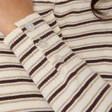 Thea Knitted Lounge Cardi- Cream Brown