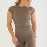Sculpt Basic Baby Tee - Taupe