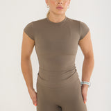 Sculpt Basic Baby Tee - Taupe