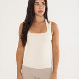 Sculpt Built-in Bra Tank - Cream