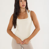 Sculpt Built-in Bra Tank - Cream