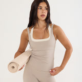 Soft Sculpt Built-in Bra Tank - Mocha