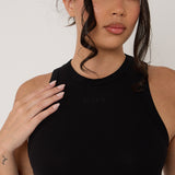 Modal Ribbed Racer Vest - Black - Sunde