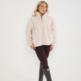 Teddy Bear 1/4 Zip Sherpa Jacket - Oat