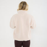 Teddy Bear 1/4 Zip Sherpa Jacket - Oat
