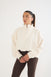 Oversized ¼ Zip Teddybear Fleece - Cream