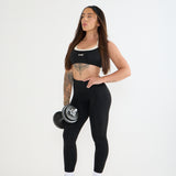 Sculpt Double Layer High Impact Sports Bra -Black Cream