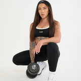 Sculpt Double Layer High Impact Sports Bra -Black Cream