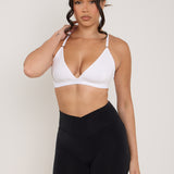 Velour Touch Wrap High-Waisted Cycling Short - Washed Black
