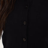 Knitted Lounge Fitted Cardi – Ebony Black