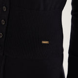 Knitted Lounge Fitted Cardi – Ebony Black