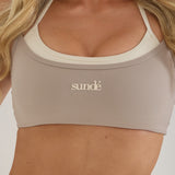 Sculpt Double Layer High Impact Sports Bra - Mocha Cream