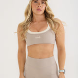 Sculpt Double Layer High Impact Sports Bra - Mocha Cream