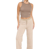 Thea Knitted Lounge Trousers - Mocha Pink