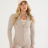 Sculpt Contour Performance Jacket - Mocha