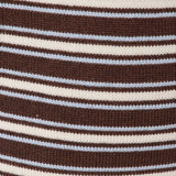 Rhia Knitted Stripe Polo - Brown Blue