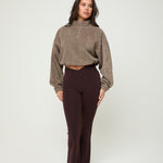 Oversized ¼ Zip Teddybear Fleece - Mocha - sundé