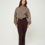 Oversized ¼ Zip Teddybear Fleece - Mocha - sundé