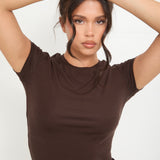 Lyocell Basic T-Shirt - Espresso - Sunde. - sundé