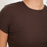 Lyocell Basic T-Shirt - Espresso - Sunde. - sundé