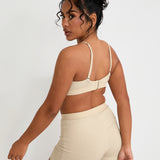 Cotton Lyocell Ribbed Girl Boxer - Latte - Sunde