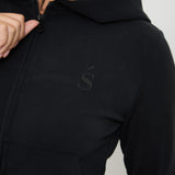 Velour Touch Zip-Through Hoodie - Washed Black - Sunde