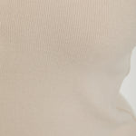 Cosy Brushed Ribbed Button Top - Oat - sundé