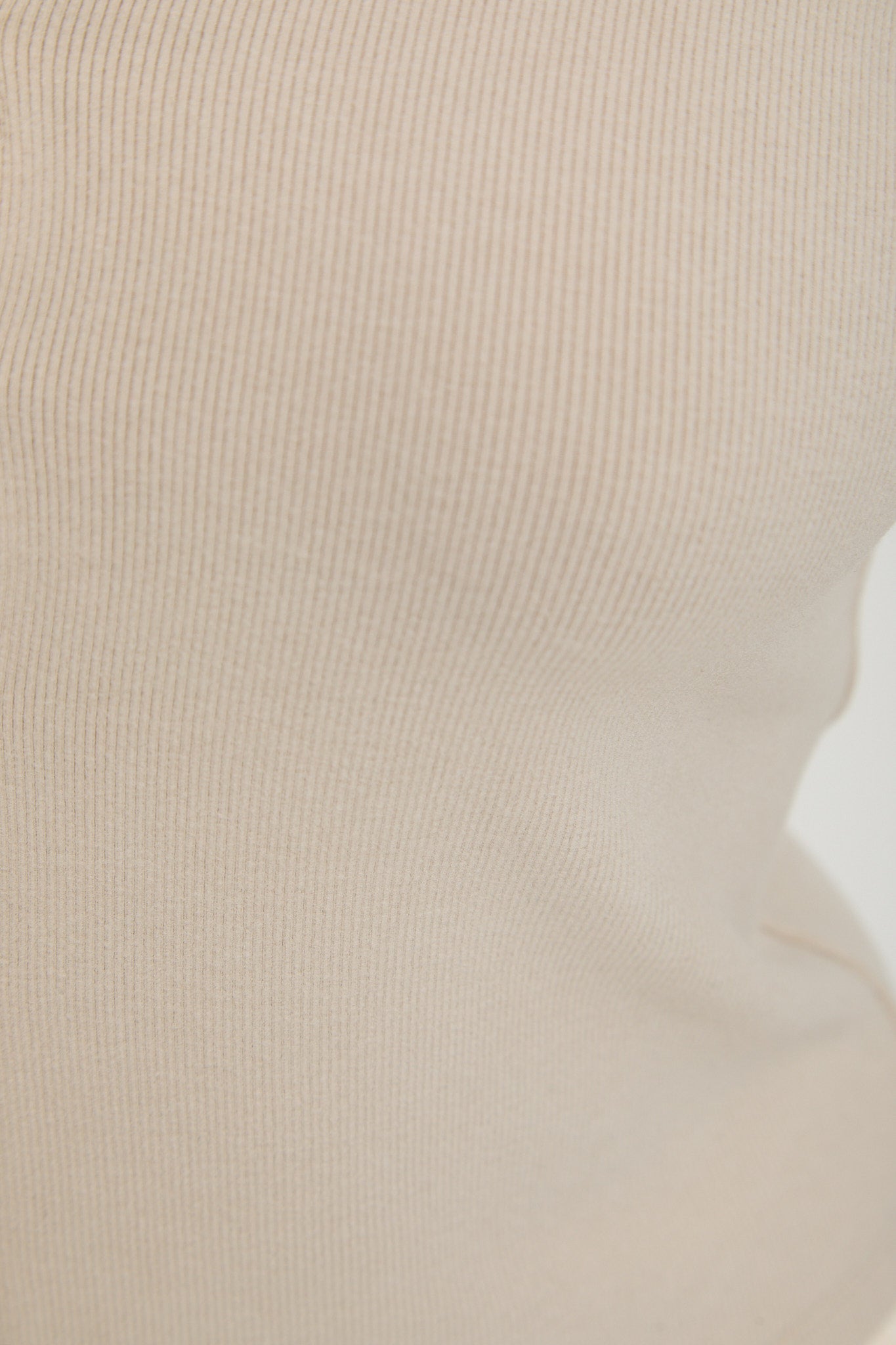 Cosy Brushed Ribbed Button Top - Oat - sundé