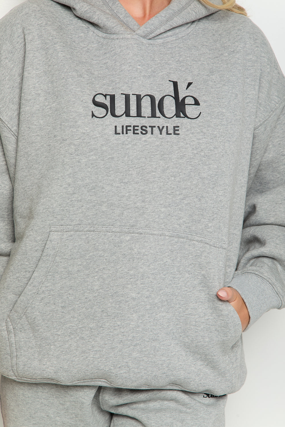 SoftBlend Oversized Hoodie - Grey Marl - Sunde