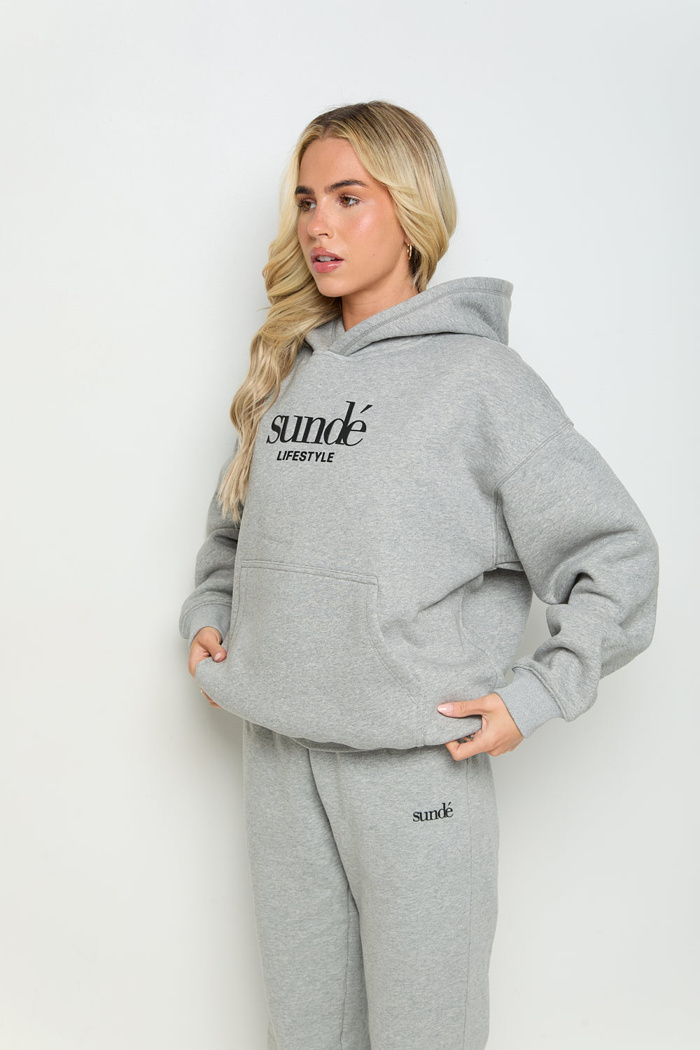 SoftBlend Oversized Hoodie - Grey Marl - Sunde