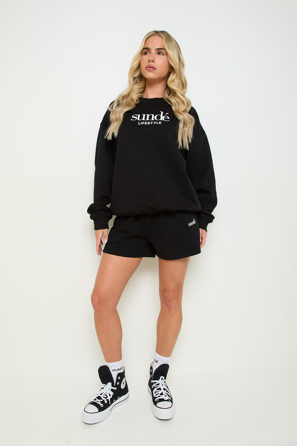 Soft Blend Oversized Sweatshirt - Black- Sunde
